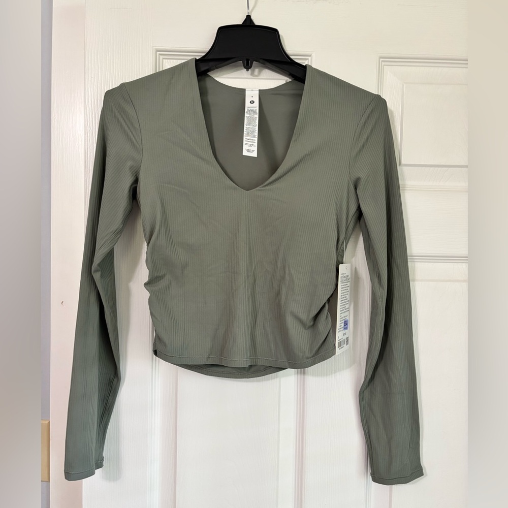 Lululemon size 6 All it Takes ribbed Nulu top NWT